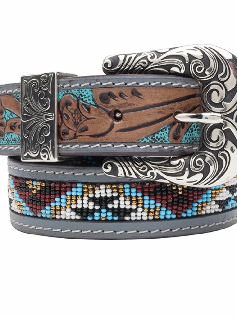 SUNRISE OVER SONORA HAND-TOOLED WOMEN'S BELT size L